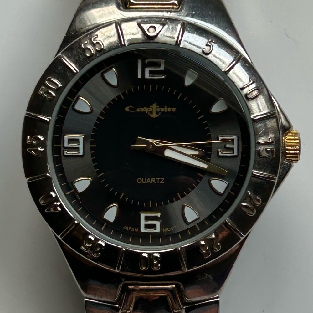 Captain Black and Silver Men's Watch